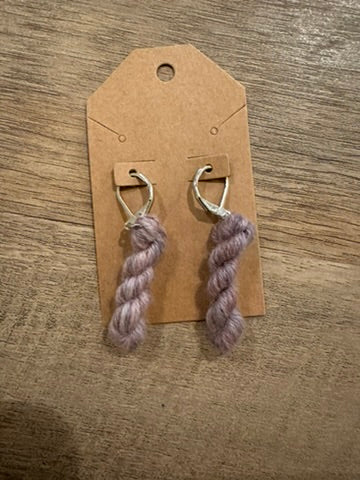 Miniature Yarn Hank Earrings