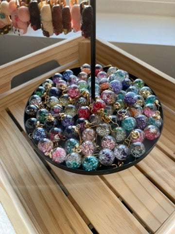 Sparkle Globe Stitch Markers, Progress keepers, For Knitters, Crocheter, Crafters, Perfect Gift