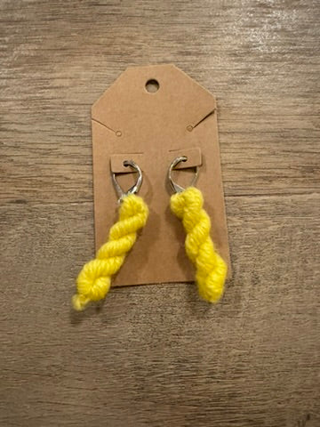Miniature Yarn Hank Earrings