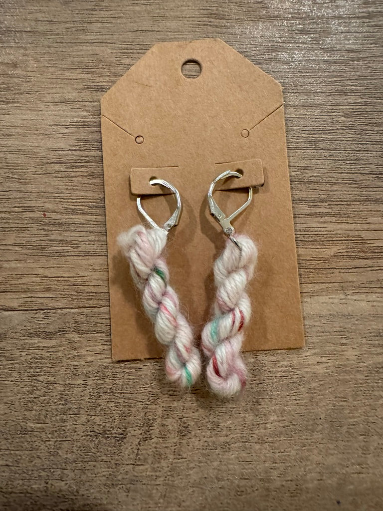Miniature Yarn Hank Earrings