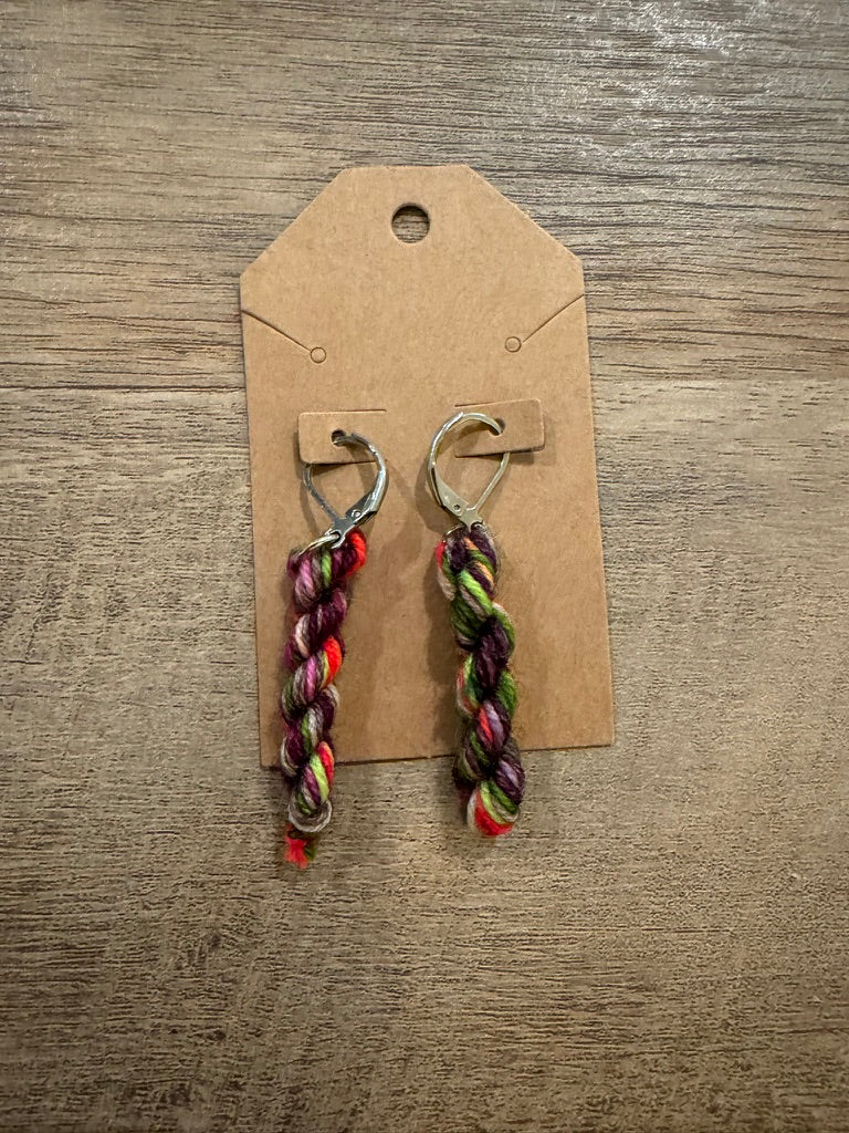 Miniature Yarn Hank Earrings
