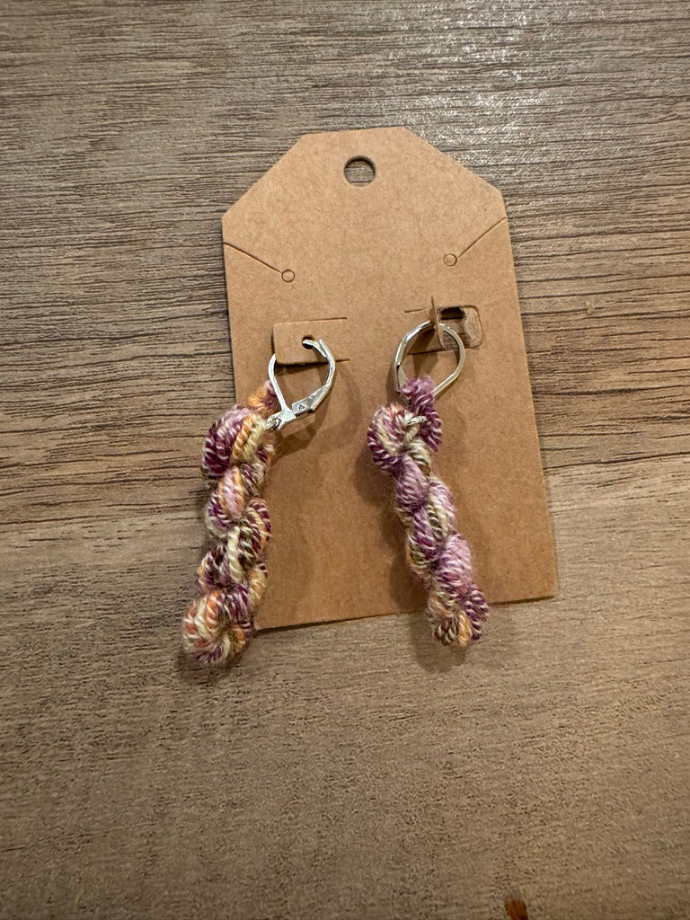 Miniature Yarn Hank Earrings