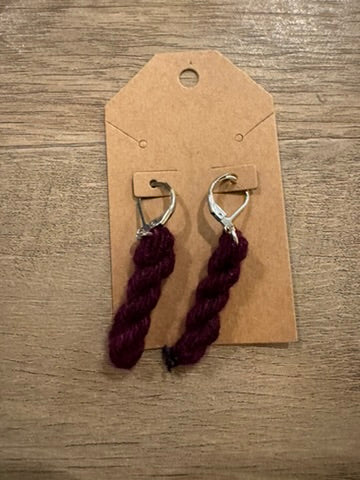 Miniature Yarn Hank Earrings
