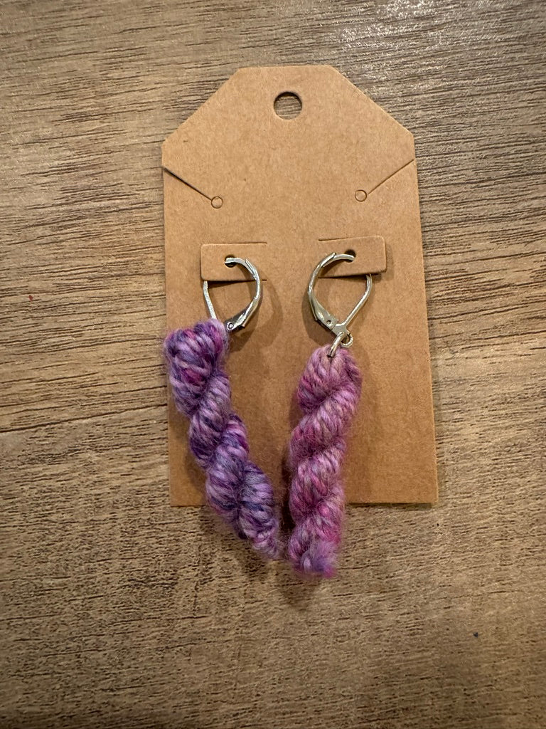 Miniature Yarn Hank Earrings