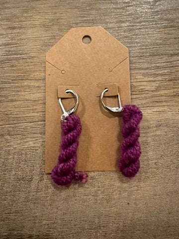 Miniature Yarn Hank Earrings