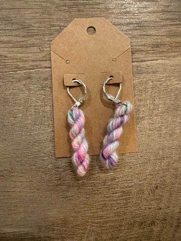 Miniature Yarn Hank Earrings