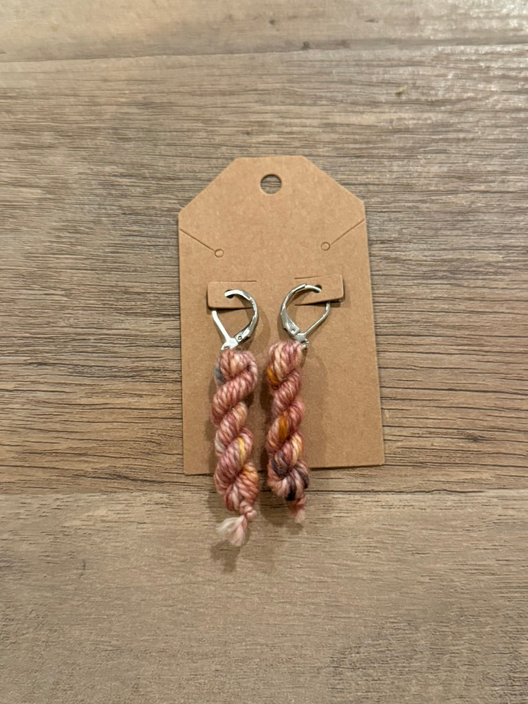 Miniature Yarn Hank Earrings